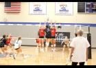 Ally Boyer and Kaelyn Walker put up a solid defense against the Thunder. 