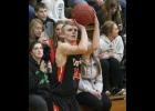 B/EV senior Matthew May set up for a three-point attempt against Sebeka.