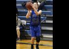 Carolyn Dinkel matched her teammate Maddie Zastrow’s school record of seven three-pointers during LPGE’s win over Swanville last Thursday.