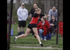 Erica Baker took her turn in the discus.