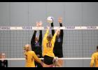 Tori Kleinschmidt and Madelyn Wehrspann put up a strong defense for the Thunder. 