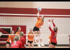 Ashley Perish sent a kill past the Upsala defense.