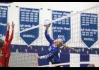 Lydia Hudalla sent a kill over against Upsala.