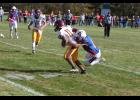 Brenden Mack on the tackle for the Patriots at home last week in Upsala.
