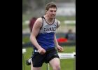 Keegan Cavallero ran in the 100 meter dash at the Thunder’s home meet two weeks ago.