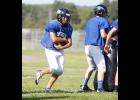 Cody Marcyes carried the ball as the Thunder went through their offense last week.