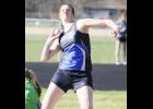 Allison Winge led the team in the throwing events in both meets last week.