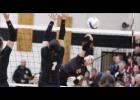 Lauren Schnettler sent kill over the net for the Tigers in their playoff game against Verndale.