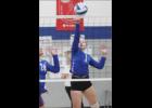 Reese Jackson sent a kill over for the Bulldogs.