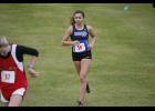 Senior Maddie Zastrow, who has dealt with an injury this fall, suited up for the section meet for her last cross country race in a Thunder uniform.