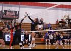 Emily Draxten won the battle at the net.