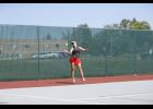 Leah Maddock took first place in first singles for Osakis. 