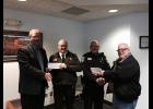 On hand for the presentation of the donations were Duane Anderson from Farmer’s Union Industries, Todd County Sheriff Don Asmus, Long Prairie Police Chief Kevin Langer and Daryl Brever from Central Bi Products.