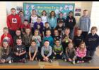 They include, in front, from left, Ronelle Hasse, Isaac Gapinski, Ethan Zellers, Braydon Loven, Connor Gerads, Libby Wimmer, and Clara Hagen. Second row, from left, Logan Gallus, Alex Elias, Asher Johnson, Ali Barthel, Bria Golembecki, Grace Nielson, Magnum Landowski, Alex Johnson, and Warner Pechan-Klemish. Third row, from left, Eric Landowski, Ethan Wimmer, Trevor Hanson, and Malachi Landowski. In back, from left, Kaleb Kurtz, Austin Hollermann, Karley Loven, Madison Kottschade-Ehrenberg, Zavanna Holmquis
