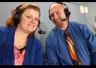 LPGE/Browerville head coach Allison Vogel and husband and assistant Dave provided commentary at the state gymnastics meet on Feb. 19-20.