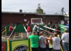 Red’s Irish Pub in Swanville recently held a human foosball tournament.